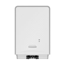 A white Kimberly-Clark Professional™ Icon™ electronic skincare dispenser (1.2 L) with touchless dispensing in White Mosaic design - ideal for hygienic hand care in public areas.