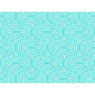 Symmetrical geometric pattern with overlapping turquoise and light blue semicircles on white, creating a modern, repetitive pattern - perfect for Dunicel sets 30x40 by Duni GmbH.