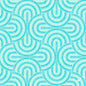 A seamless geometric pattern of overlapping teal and white semicircles with fine radiating lines, ideal for Dunisoft napkins 40x40cm by Duni GmbH.