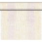 A roll of Duni GmbH Dunicel table runner Tête-à-Tête (24 m x 0.4 m, 20 sections) in light beige is partially unrolled to showcase its elegant weave texture as a stylish table decoration against a plain white background.