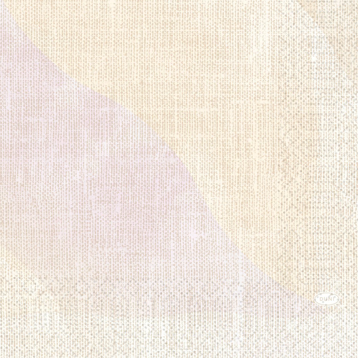 A woven background with a fabric look in delicate pastel cream, beige, and pink tones adorns a small "Dukor" oval - ideal for elegant Zellt napkins 33x33 cm, 3-ply, Serenity by Duni GmbH (pack of 50 napkins).