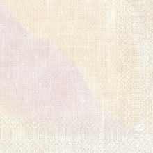 A woven background with a fabric look in delicate pastel cream, beige, and pink tones adorns a small "Dukor" oval - ideal for elegant Zellt napkins 33x33 cm, 3-ply, Serenity by Duni GmbH (pack of 50 napkins).