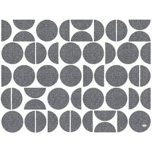 A grid of black and white textured circles and semicircles on white - ideal for Duni GmbH Dunicel sets 30x40 cm, 100 pieces - shapes for creative occasions | Pack (100 pieces).