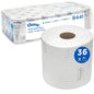 A large pack of Kleenex® toilet paper from Kimberly-Clark GmbH: 6 packs with 6 small rolls each (600 sheets per roll), pictured in front of a box. The packaging shows product information and the number "36" in a blue circle.