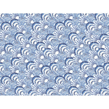 A dense blue-white shell pattern with detailed lines adorns the Duni GmbH paper placemats 30x40 cm Tide - High-quality table decoration, pack (250 pieces), perfect for the stylishly set table.