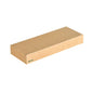 A rectangular, closed Viking Slim Brick Lid Box in brown (225x85x30mm) made of cardboard/PLA by Duni GmbH, with a small green "BioPak" logo and an eco-friendly lid, depicted on a white background. Package: 300 pieces.