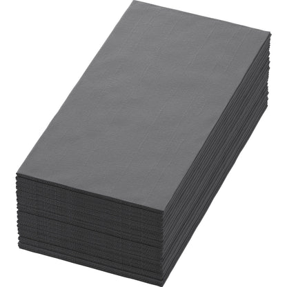 A stack of neatly arranged, rectangular Bio-Dunisoft napkins 40 x 40 cm 1/8 book fold by Duni GmbH is presented against a white background.