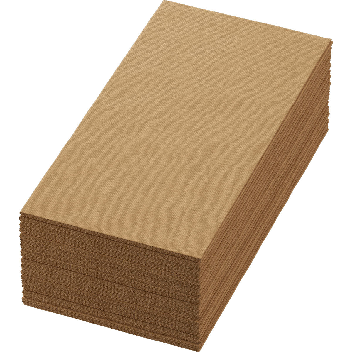 A stack of Bio-Dunisoft napkins 40 x 40 cm 1/8 book fold by Duni GmbH is neatly arranged on a white background - biodegradable and eco-friendly.