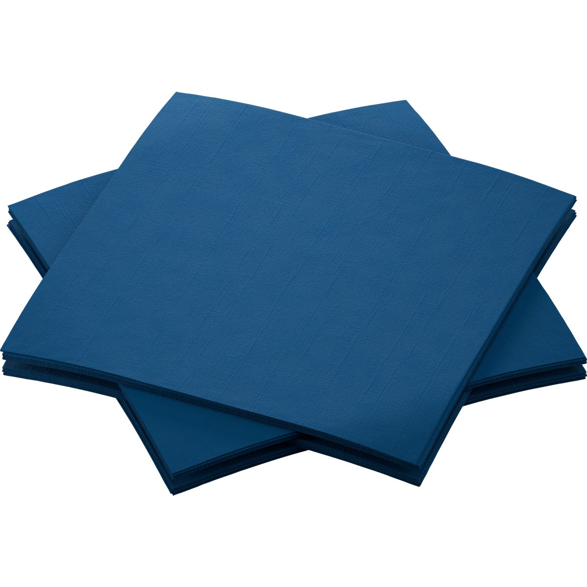 Three stacks of Bio-Dunisoft napkins 20 x 20 cm from Duni GmbH lie with overlapping edges on a plain white background.