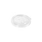 The lid carton Ronda SHORT rPET Transparent 480 ml from Duni GmbH made of transparent plastic with a small tab is ideal for food packaging and shows embossed material and brand information. Pack: 25 pieces.