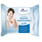A pack of 30 Duni GmbH moist wipes, white - Ideal for skin care. The packaging shows a smiling woman and German information on cleaning and care, gentle application, and silk extract.