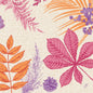 Illustration of autumn leaves, branches, berries, and a pine cone in warm tones on a beige background - perfect for Duni GmbH Dunisoft napkins 40x40cm to create a cozy, eco-friendly table setting.