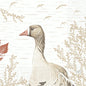 The "Zellt.-Napkins 33x33 cm, 3-ply, Wood & Goose" from Duni GmbH feature a graceful goose among beige leaves and flying birds, bringing elegance and eco-friendliness to your table. The package contains 50 napkins.