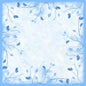 The Dunicel table cover 84x84cm Frosted Winter by Duni GmbH comes in gentle blue tones with delicate branches, blue leaves, and scattered white feathers and dots for a cheerful winter look. Package: 20 pieces.