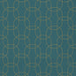 The napkins 33x33 cm, 3-ply, Golden Deco by Duni GmbH have a teal background with overlapping golden circles and ovals, dotted accents at the bottom right, and a small "DUNI" logo - ideal for festive occasions. Pack (50 pieces).