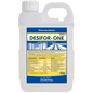 A 2 kg plastic container of Dr. Schnell Desifor-One Surface Disinfection, limited virucidal PLUS by DR.SCHNELL GmbH & Co. KGaA, with a white lid and handle. The front label contains information, instructions, and dosage directions in German.