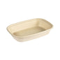 The Cube Bowl 1200 ml from Duni GmbH is a brown, rectangular disposable bowl (249x172x45 mm) made of coated bagasse (PBAT/PLA), biodegradable, with rounded corners - pack of 40 pieces.