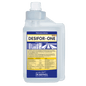 Transparent 5L bottle labeled "Dr. Schnell Desifor-One Surface Disinfection, limited virucidal PLUS" by DR.SCHNELL GmbH & Co. KGaA, with blue/yellow accents, German instructions for use, built-in measuring chamber, and white cap.