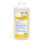 A 500 ml plastic bottle of Dr. Schnell CIMOSKIN hand sanitizer from DR.SCHNELL GmbH & Co. KGaA, with a white cap and a yellow-white-blue German label highlighting the skin-friendly, hygienic disinfection properties.