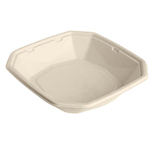 A brown, square Octabagasse bowl 1000 ml from Duni GmbH, PBAT/PLA-coated (224x224x42 mm), depicted diagonally on a white background - a sustainable food packaging in a pack of 50 for environmentally conscious decisions.