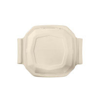 A closed, brown Octabagasse lid 1000 ml takeout container from Duni GmbH (290x233x42 mm, 50 pack), made from biodegradable bagasse fibers, shown from above on a white background.