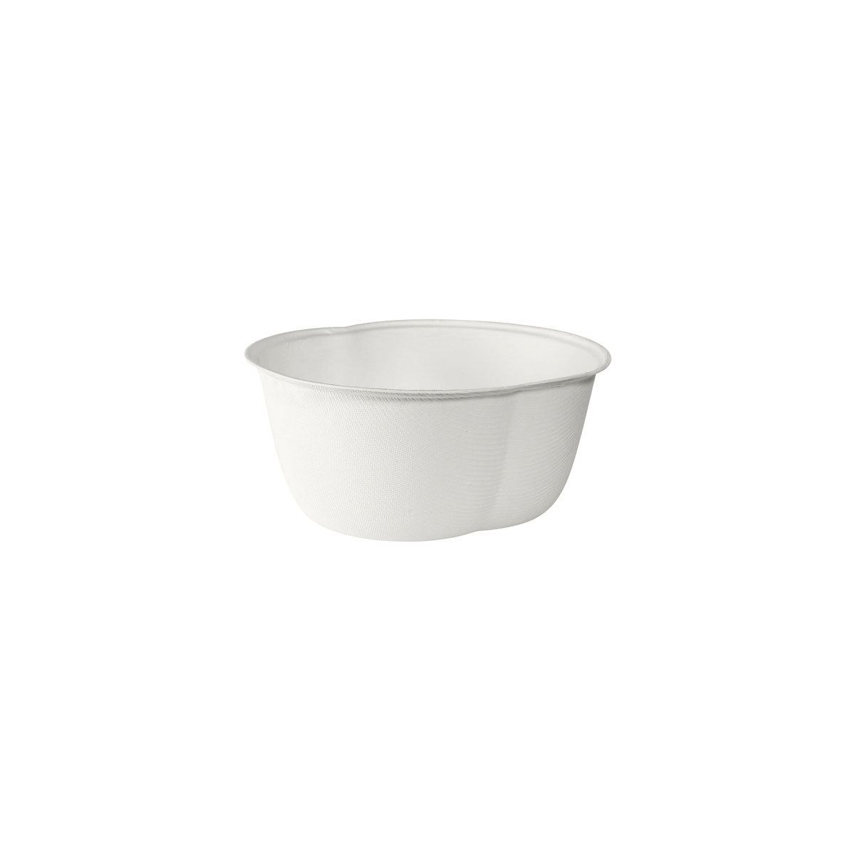 The Atlantis Bowl Bagasse, white, uncoated by Duni GmbH is presented against a white background - perfect for the catering industry and made from sustainable, compostable material.