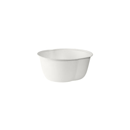The Atlantis Bowl Bagasse, white, uncoated by Duni GmbH is presented against a white background - perfect for the catering industry and made from sustainable, compostable material.