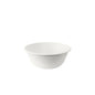 A simple, white Coppa Bowl 500 ml (140x140x57 mm) from Duni GmbH is placed centrally on a white background. This eco-friendly disposable bowl (50-pack) made of uncoated bagasse has a smooth texture without visible markings or patterns.
