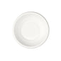 A round, simple white plate demo coaster (ø 99 mm) by Duni GmbH, made of uncoated bagasse, photographed on a white background - environmentally friendly and biodegradable. Pack of 50 pieces.