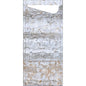 The SACCHETTO 190x85 mm Stone from Duni GmbH has a rectangular, textured surface in gray, white, and beige - ideal for craft projects or decorations. A unique diagonal cut at the top left creates a striking triangular accent. Packaging with 100 pieces.