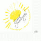 The Duni GmbH paper napkins 24x24 cm, 3-ply, Love Mornings (pack of 250 napkins) feature a yellow hand-drawn sun, "Good Morning!" in cursive and greetings in German, French, and Spanish - ideal for a cheerful breakfast table.