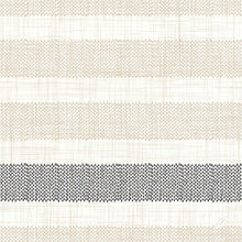 The Dunilin napkins 40x40 cm, Rigato black by Duni GmbH feature a beige-black striped pattern on a white background and offer a textured grid look - ideal for an elegant table decoration with black napkins. Pack of 45 high-quality napkins.
