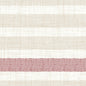 The Dunilin napkins 40x40 cm, Rigato Bordeaux by Duni GmbH have a white background with light beige horizontal stripes and a bold red dotted stripe at the bottom. Pack of 45 high-quality napkins - ideal for a stylish table decoration.
