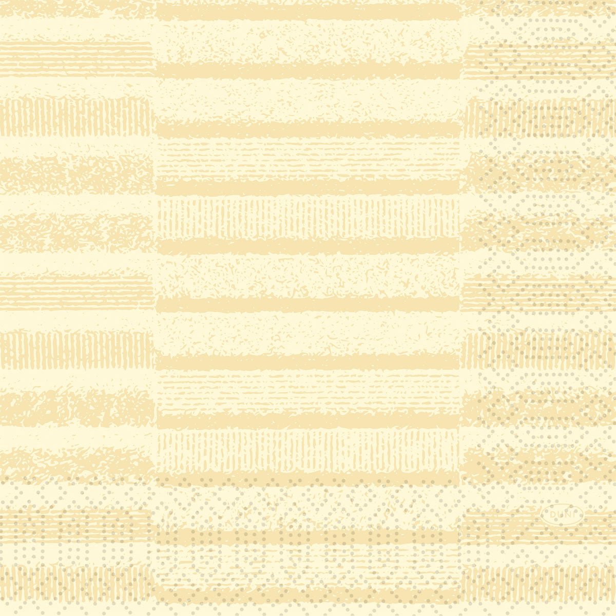 Inspired by the Zellt.-Serv.33 3lg 1/4 Tessuto creme of Duni GmbH, this beige-cream background features grid-like stripes, dots, and geometric shapes - ideal for a stylish table decoration with a touch of high-quality napkin design.