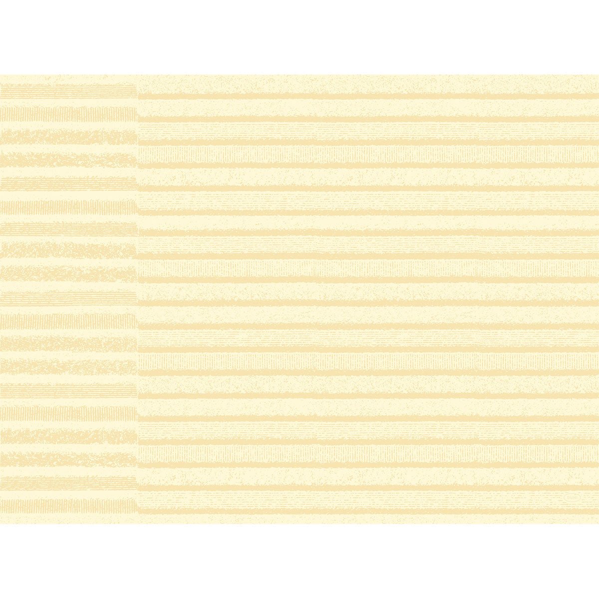 A digital image with horizontal lines in cream and light yellow on white resembles the appearance of the Bio-Dunicel sets 30x40 Tessuto cream - high-quality placemats (pack of 100 pieces) by Duni GmbH, which exude a gentle, refined ambiance.