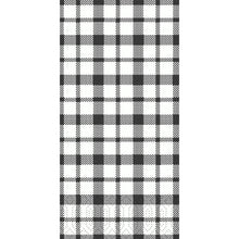 The black-and-white checkered grid design of the Duni GmbH Zellt.-Serv.40x40 3lg 1/8 Izza paper napkins pack (250 napkins) lends classic style and quality to any occasion.
