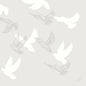 Soft Wings Bio-Dunisoft napkins 40x40 cm by Duni GmbH feature elegant bird motifs on a light gray background. Each pack contains 60 soft paper napkins, ideal for adding a touch of sophistication to any set table.