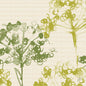 Green flower silhouettes adorn a light beige, textured background on the Bio-Dunisoft napkins 40x40 cm green by Duni GmbH - eco-friendly napkins made from 100% recycled paper. Package contains 60 napkins; small watermark bottom right.