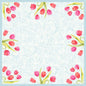 Watercolored pink and red tulips with green leaves adorn the corners of this 84x84 cm Dunicel tablecloth by Duni GmbH. The center is plain, ideal for versatile use. The package contains 20 pieces with painted tulip motifs.