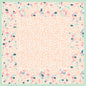 The Dunicel-Mitteld.84x84cm Ocean Pebbles 20P. from Duni GmbH features a mosaic tile pattern in peach, pink, teal, and mint green, forming a square frame with a light center and a colorful border - ideal for the set table (pack of 20 pieces).