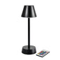 The wireless LED lamp ZELDA in graphite by Duni GmbH - modern lighting with a conical shade and round base, including remote control. Ideal as a stylish design accessory and living room decoration.