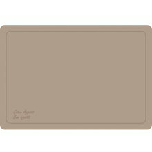 The Dunicel set 33x48cm Guten Appetit greige by Duni GmbH is a rectangular placemat with rounded corners, a two-line border, and "Guten Appetit Bon appétit" in cursive - perfect for 500 disposable cutlery sets.