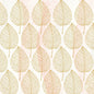 A seamless pattern of gold-edged leaves with detailed veins on white and pink accents adorns the Bio-Dunisoft napkins 40x40cm by Duni GmbH, creating a clean, decorative look that is ideal for eco-friendly use.
