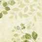 A light green-beige background with a subtle paisley pattern, overlaid with watercolor-like leaf branches in shades of green, emphasizes the natural charm of the diagonally arranged Bio-Dunisoft napkins 40x40cm by Duni GmbH.