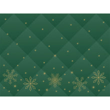 Bring elegance to your table with the Duni GmbH paper placemats 30x40cm Rhombus green. Featuring a quilted diamond pattern, golden snowflakes, and delicate golden stars - especially at the bottom edge. The package contains 250 pieces.