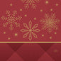 With a festive red-golden snowflake design, separated by a golden stripe from a burgundy diamond pattern, the napkins 33x33 3-ply 1/4 Rhombus burgundy (250 pack) from Duni GmbH are ideal for the holiday ambiance.