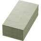 A pack of 250 high-quality pistachio green napkins Zellt.Serv.40x40 3ply 1/8 BF. from Duni GmbH, each 40x40 cm with decorative embossing, is neatly laid out on a flat surface.