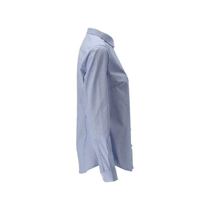 Shirt, classic women's fit, stretch women's blouse, light blue