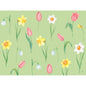 With the Duni GmbH paper placemats Spring Melody 30x40 cm with watercolor tulips, snowdrops, and daffodils on a light green background, you can add fresh accents to the season. 250 pieces.