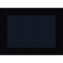 A large dark rectangle with a textured grid, echoing the style of the Bio-Dunicel sets 30x40 Linnea black by Duni GmbH, is centered on a black background with a subtle grid. There are no objects or texts visible in the image.